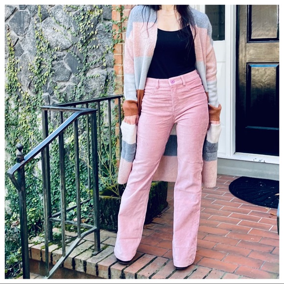 ShopEvelynne Pants - Retro chic wide leg rose corduroy pants